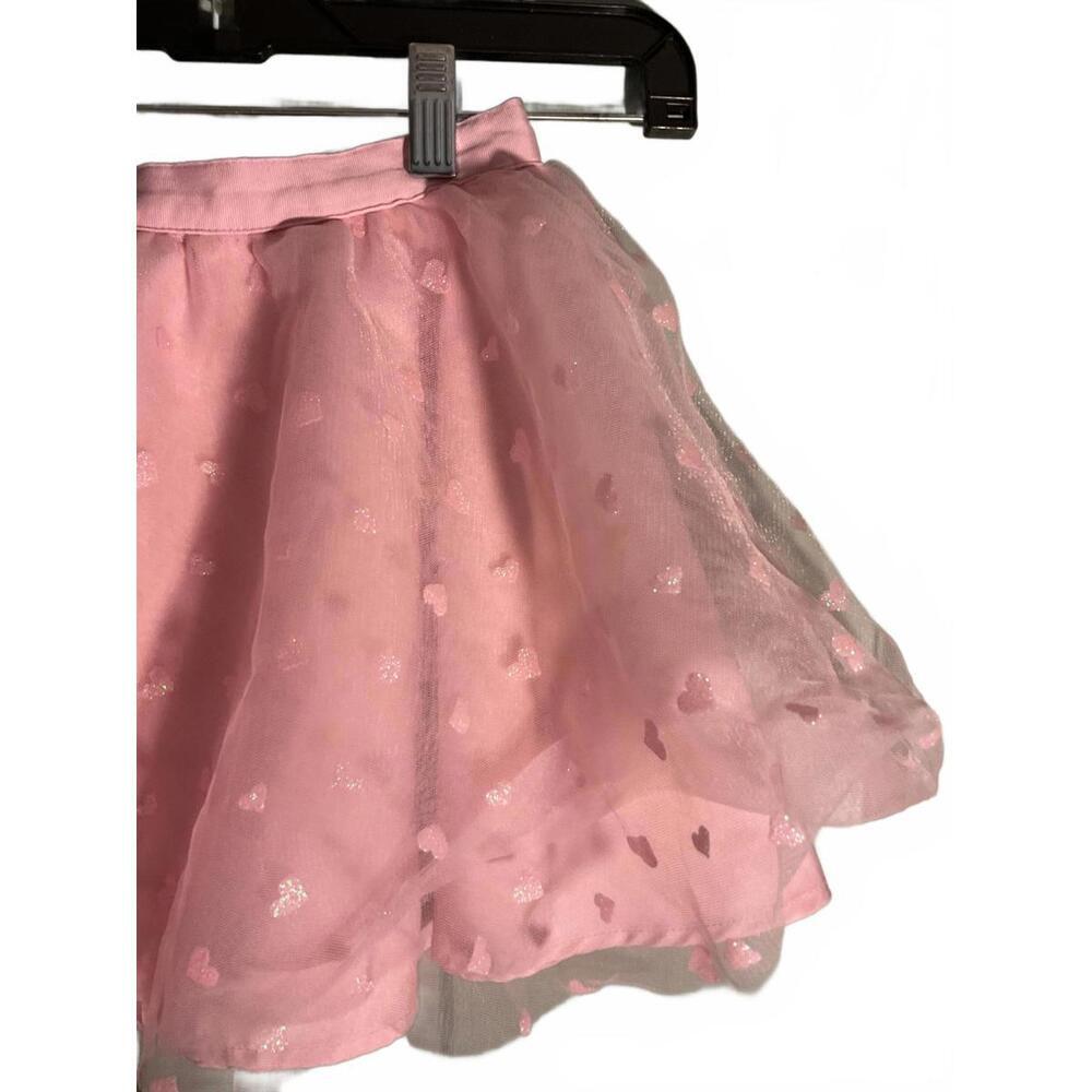 Janie and Jack Adorable Pink Heart Print Tulle Skirt Size 3T - Picture 2 of 6